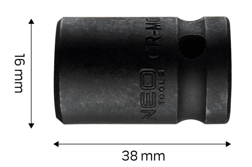 Schlagschraubereinsatz 1/2", 16 x 38 mm, Cr-Mo 12-216