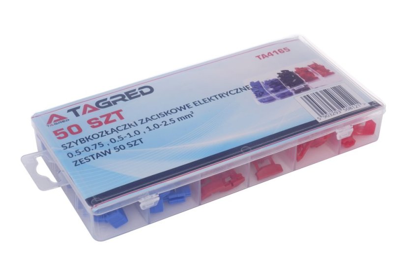Elektromos gyorscsatlakozók 0,5 - 2,5mm 50db TA4165