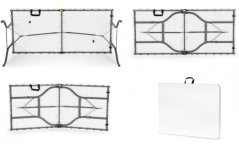 Cateringový stôl skladací 153cm biely