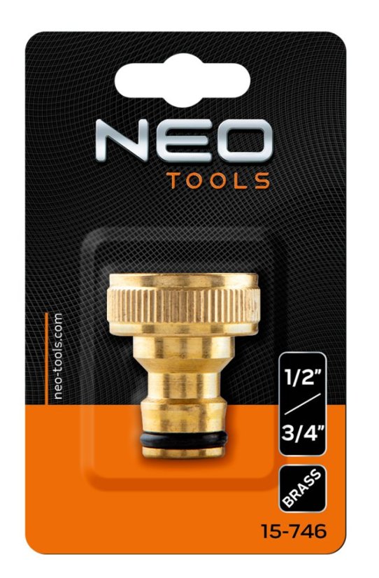 Anschluss für Wasserhahn 1/2"- 3/4", Messing 15-746