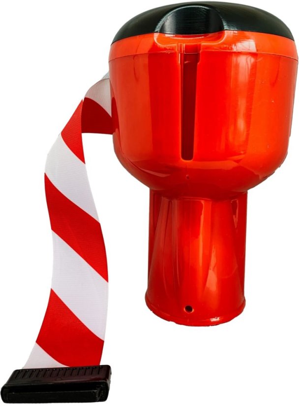 Aufziehband für Kegel, 12m, rot und weiß