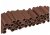 Upevňovací spony k těsnícímu pásu 4,75 cm, brown, 40 ks