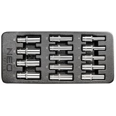 Ștuțuri lungi 1/2", 8-21 mm, set de 14 84-243