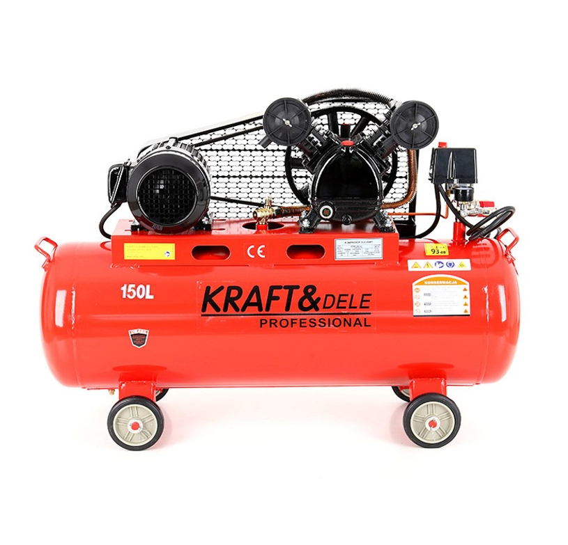 Compresor 150l ulei 2 pistoane 3,8kW 8bar 400V KD406