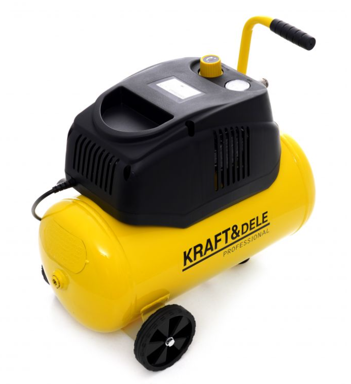 Olajmentes Légkompresszor 24L, 8 bar, 1.1 kW, 1.5 HP, 230V, Kompakt, Műhelybe/Autóipari célra, KD1416 Kraft&Dele