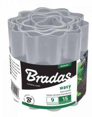 Hullámos műanyag ágyásszegély 10cm x 9m Light Grey