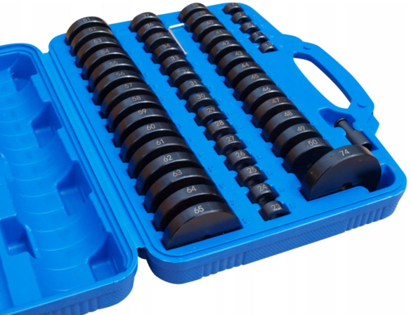 Adapter zum Auspressen von Lagern, Buchsen und Stiften 18-74mm 52St.