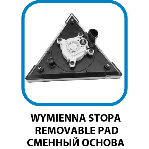 Gipszcsiszoló 710W, 215 mm, kerek és háromszögletű láb, fáklya 59G264