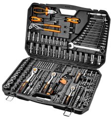 Steckschlüssel 1/2", 3/8", 1/4", Satz 233 Stück 10-078