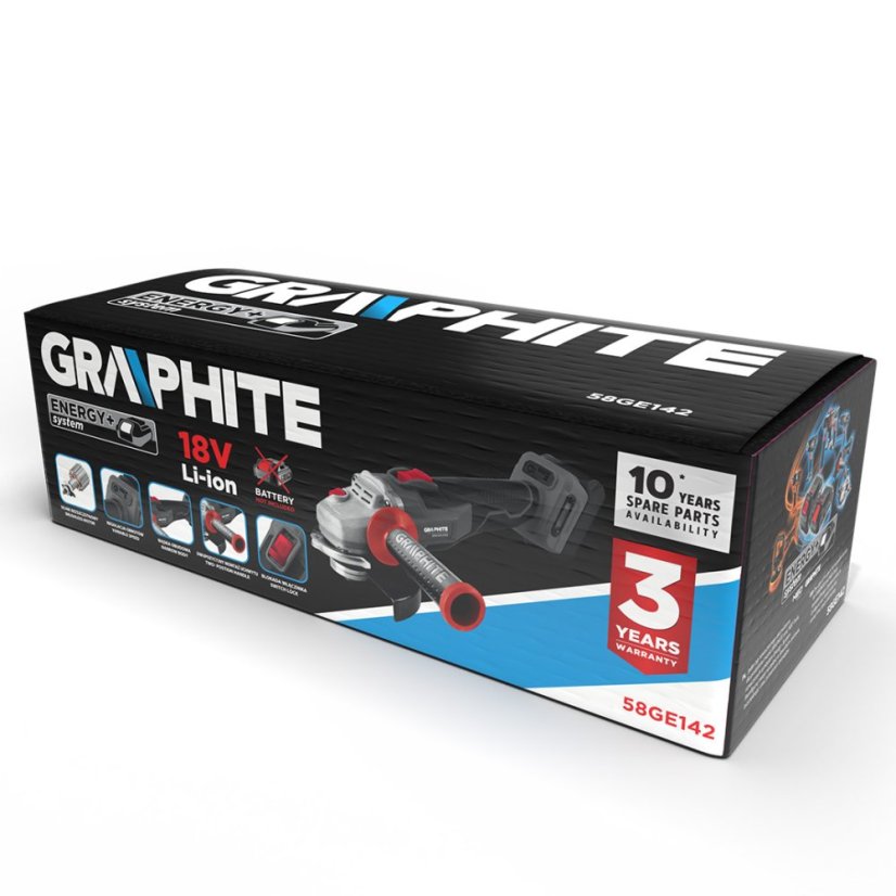 125mm bürstenloser Winkelschleifer Energy+ 0-9200 min-1, ohne Akku 58GE142