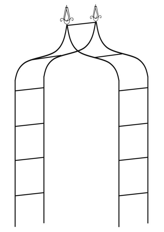 Vrtna pergola za ruže 150x37x240 cm