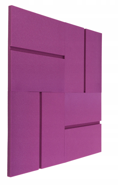 Akustični panel pravokutnici 50x50 cm, debljina 3 cm, ljubičasta