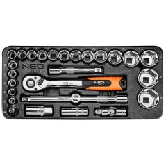 Ključevi nasadni 1/2", set od 27 kom., umetak 84-238