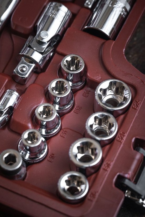 Gola sada 108ks 1/2",1/4" Nástrčných kľúčov CrV Professional