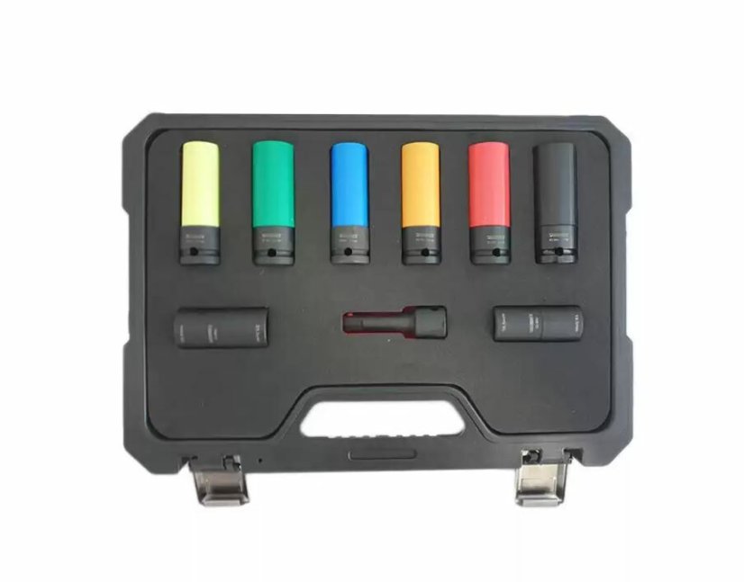 Ütvecsavarozó dugókulcs bővítő adapterrel 9db