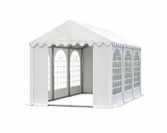 Cort de petreceri 4x6m - Professional - construcție tubulară din oțel, alb