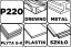 Brusni papir 115 x 280 mm, P220 58T157