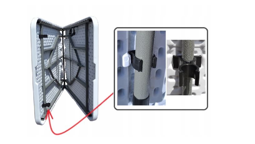 Gostinska miza zložljiva 180cm črna