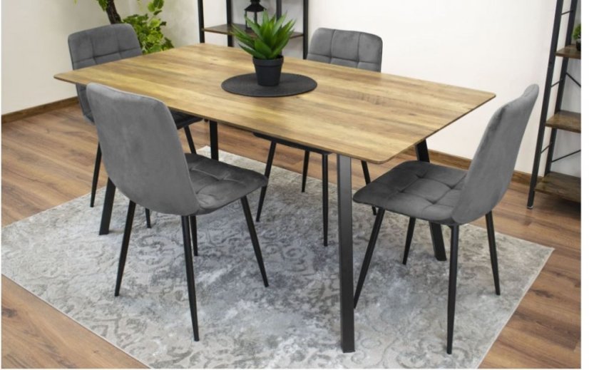 Essensstuhl samten Dark Grey Luxury