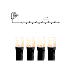 Světelný řetěz 16m 800 LED Teplá bílá