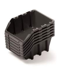 Plastični zaboji 249x158x213mm Black 6kos