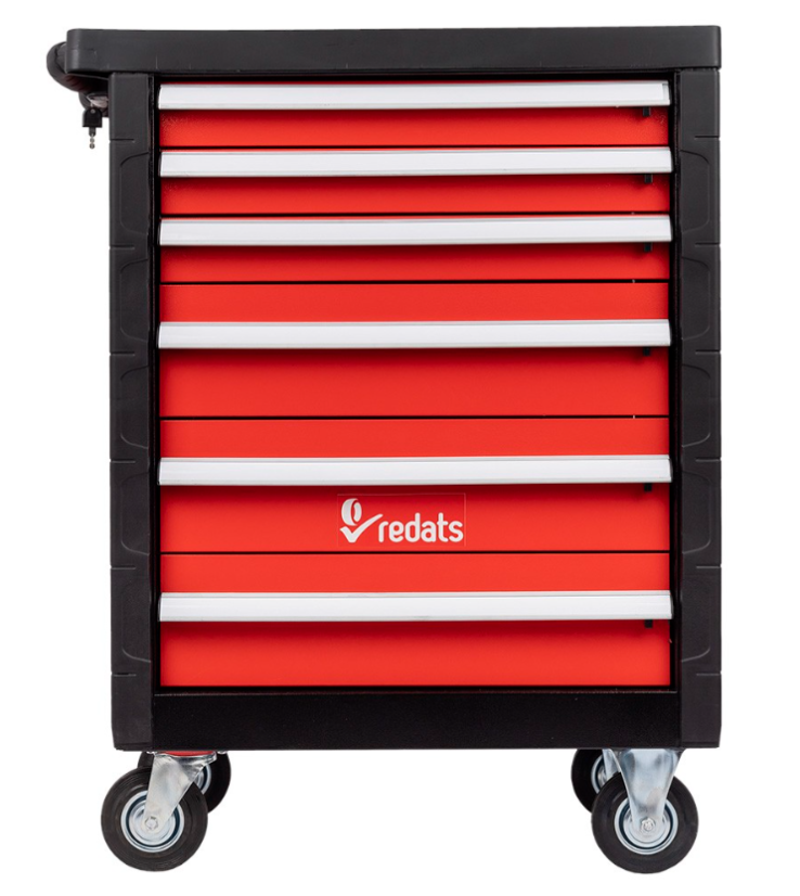 Profesionálny dielenský vozík/ skrinka s náradím 196ks - 6 šuflíkov Red/Black