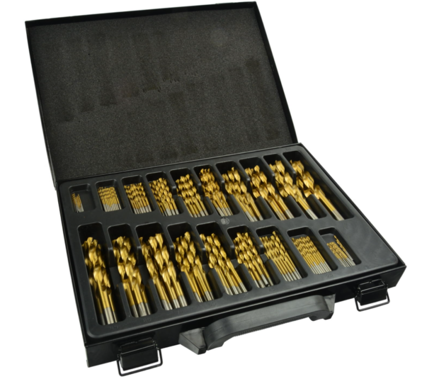 Satz HSS-Metall-Bohrer 170 Stück beschichtet mit Titan