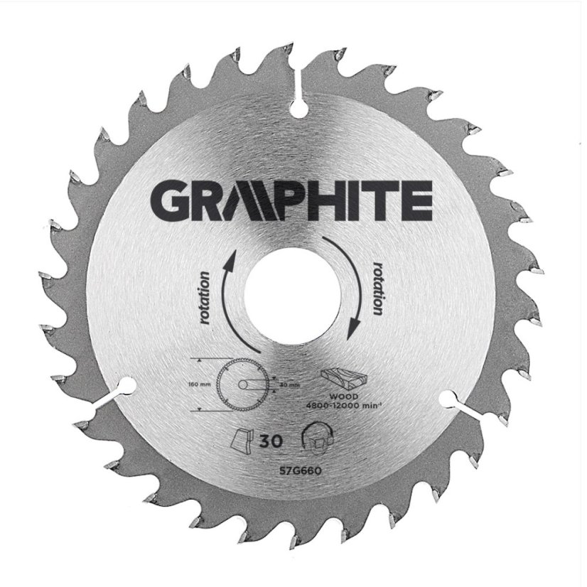 List pile, sinter karbid, 160 x 30 mm, 30 zuba 57H660