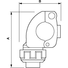 Odcepni prirobnik za cevi, premer 50 mm x 1/2" GW 9AVRBT5012