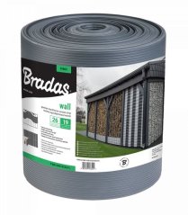 Zaunabdeckfolie 19cm x 26m Grau 1200g/m2