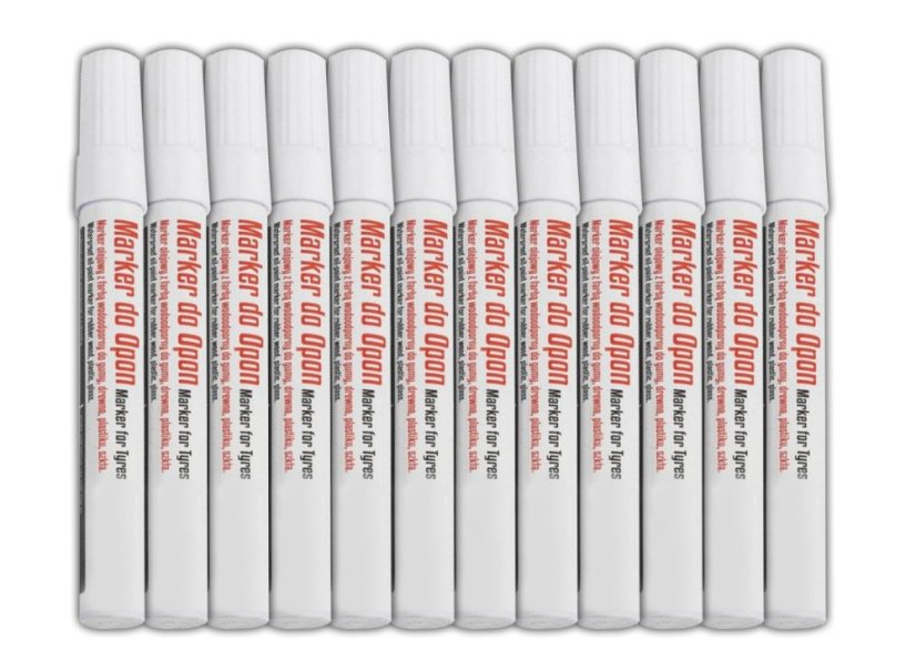 Gumiabroncs jelölő - jelölő fehér, kerek 2,5mm, 12db