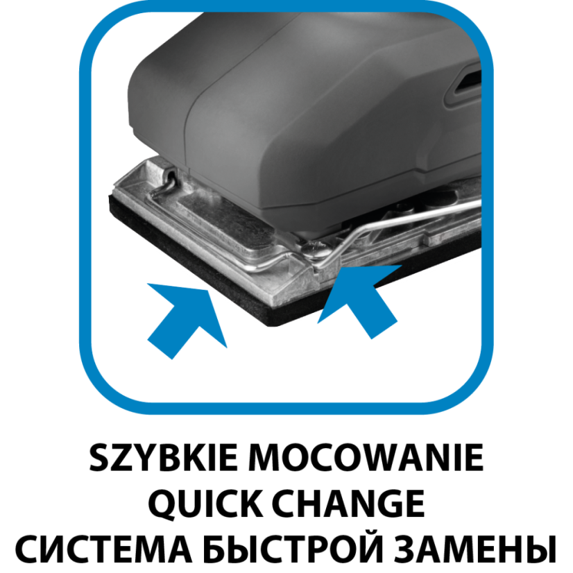 Orbitális csiszoló 260W, lapát 90 x 187 mm 59G326