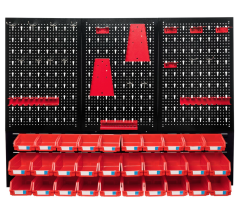 Kovinska stena za orodje 120x90cm + 30 zabojev
