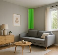 Бас акустична капана, квадратна, 100x28cm, светлозелена