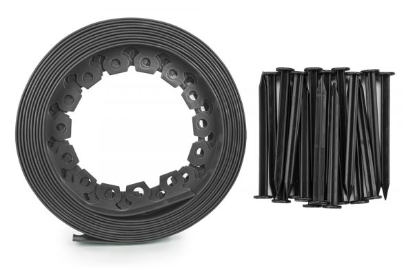 Ágyásszegély 40mm 10m szögekkel Grafit EASY BORDER