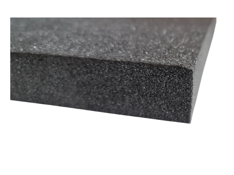 Habszivacs tábla PE foam 35kg/m3 50x30x4cm fekete