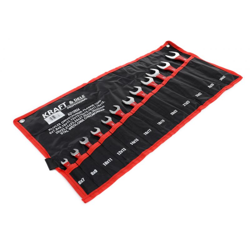 Villáskulcs készlet textil tokban - gumírozott, 6-32 mm, 12 db