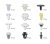 Set clips tapiterie 345buc Peugeot A-TC002