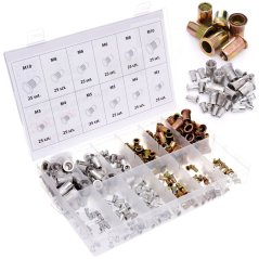 Zakovnične matice iz jekla in aluminija 300kos TA4093