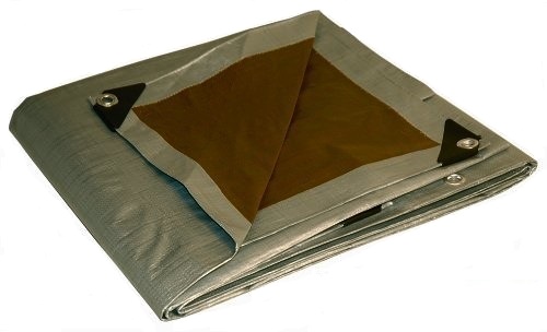 Abdeckplane silber-braun 8x10 m 210 g/m2