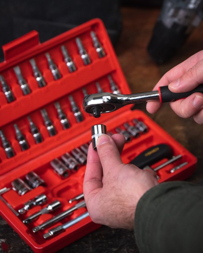 Gola sada 46ks 1/4" nástrčných kľúčov Crv