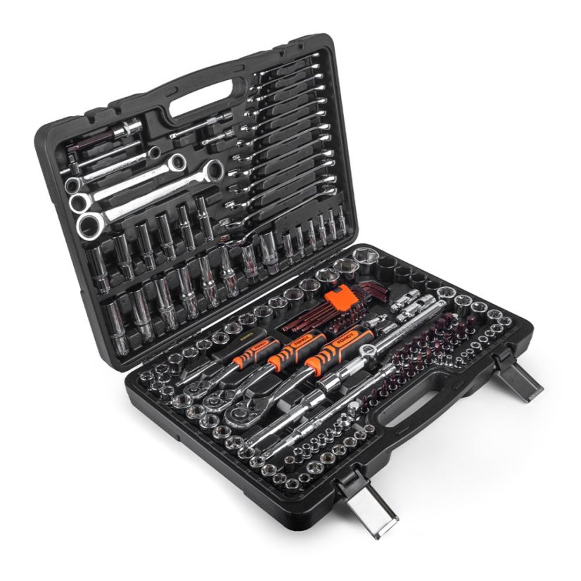 Gola set od 163 nasadnih ključeva 1/2", 1/4", 3/8" CrV Professional