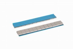 ALU SLIM 12 x 5 g Stahl-Haftgewicht für Räder – grau