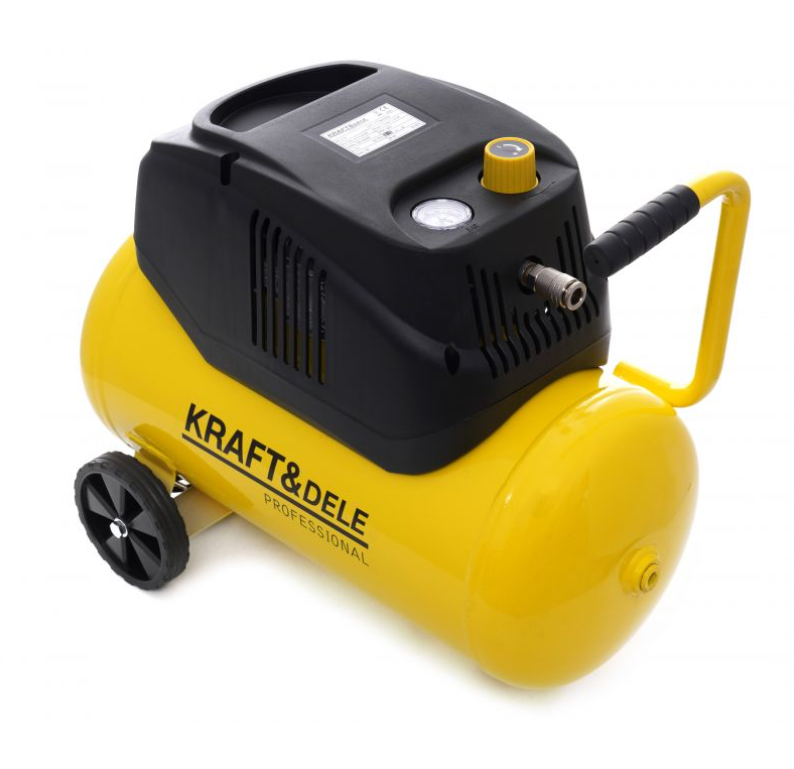 Olajmentes Légkompresszor 24L, 8 bar, 1.1 kW, 1.5 HP, 230V, Kompakt, Műhelybe/Autóipari célra, KD1416 Kraft&Dele