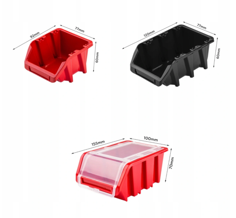 Stena na náradie 172x78cm + 78 boxov