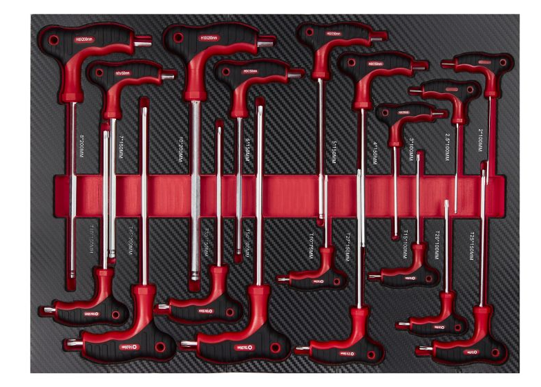 Werkzeugwagen für Werkstätten 299 Stück - 7 Schubladen + Schrank KD1068