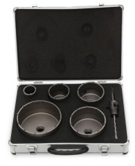 Vrtačky do betonu SDS Plus, sada 7 ks, korunky, adaptér TA1510