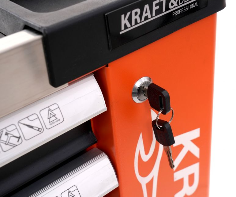 Cărucior pentru scule de atelier 258pcs - 7 sertare KD1067