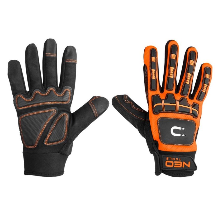 Arbeitshandschuhe mit Magnet, fingerlos, Größe. 10" GD013