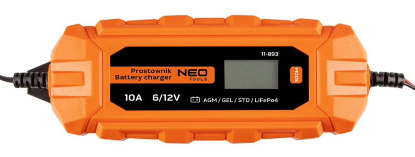 Jármű akkumulátor töltő 10A / 160W, 3-200Ah, na kyslé / AGM / GEL / LiFePo4 batérie 11-893